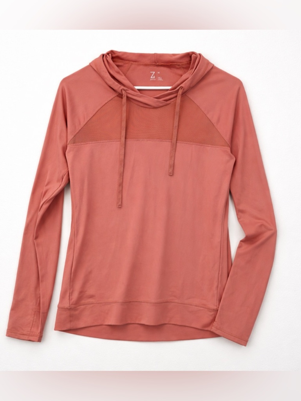 Zella Coral Mesh Athleisure Pullover Hoodie Long Sleeve Activewear Top S